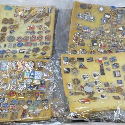 Large Collection of Soviet Union Space Pins (1200)