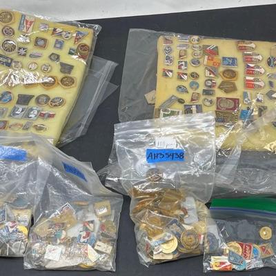 Large Collection of Soviet Union Space Pins (1200)