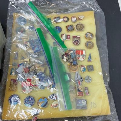 Large Collection of Soviet Union Space Pins (1200)