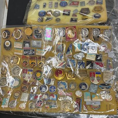 Large Collection of Soviet Union Space Pins (1200)