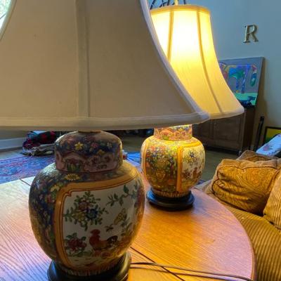 Pair of Asian Styled Lamps