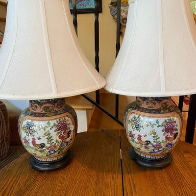 Pair of Asian Styled Lamps