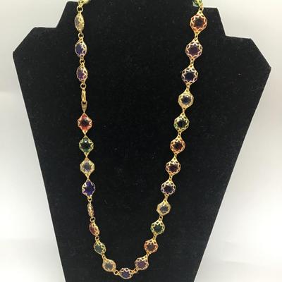 Vintage bright multi colored necklace