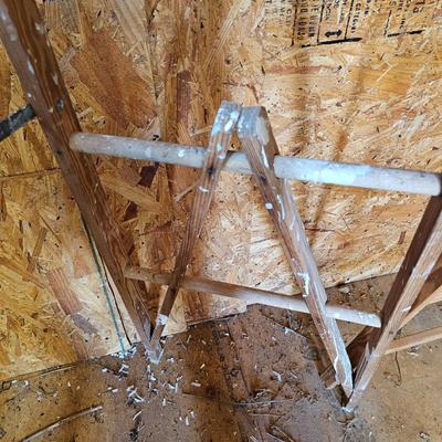 Three Wooden Step Ladders (S-JS)