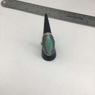 Faux Turquoise oval ring Costume