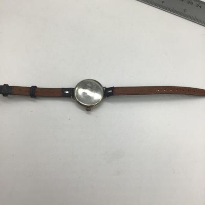 Genuine leather wrist watch