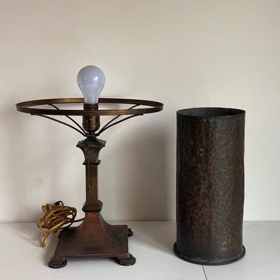 Copper Colored Lamp and Umbrella Holder (UCC-DZ)
