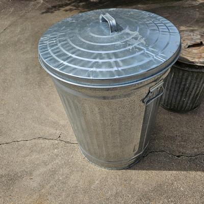 Two Metal Trashcans (G1-JS)
