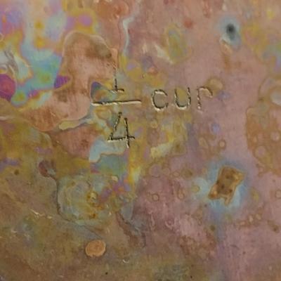 Set of Four Graduated Copper Measuring Cups