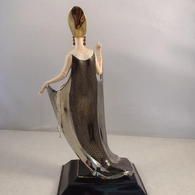 House of Erte Numbered, Limited Edition, Hand Painted Porcelain 'Isis' Art Deco Figurine- No. B0387