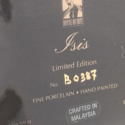 House of Erte Numbered, Limited Edition, Hand Painted Porcelain 'Isis' Art Deco Figurine- No. B0387