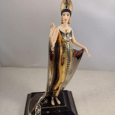House of Erte Numbered, Limited Edition, Hand Painted Porcelain 'Isis' Art Deco Figurine- No. B0387