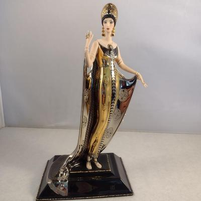 House of Erte Numbered, Limited Edition, Hand Painted Porcelain 'Isis' Art Deco Figurine- No. B0387