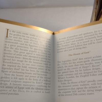 House of Erte Numbered, Limited Edition, Hand Painted Porcelain 'Isis' Art Deco Figurine- No. B0387