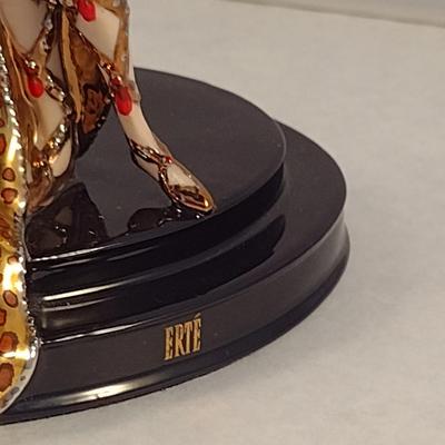 House of Erte Numbered, Limited Edition, Hand Painted Porcelain 'Ocelot' Art Deco Figurine- No. M3918