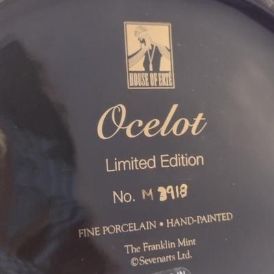 House of Erte Numbered, Limited Edition, Hand Painted Porcelain 'Ocelot' Art Deco Figurine- No. M3918