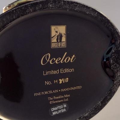 House of Erte Numbered, Limited Edition, Hand Painted Porcelain 'Ocelot' Art Deco Figurine- No. M3918