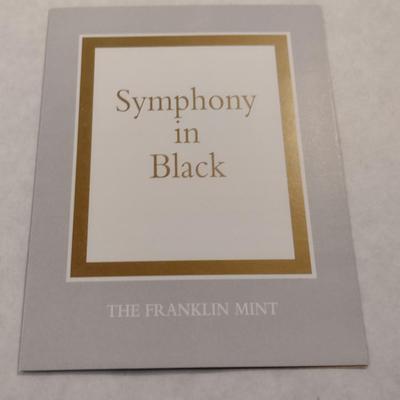 House of Erte Numbered, Limited Edition, Hand Painted Porcelain 'Symphony in Black' Art Deco Figurine- No. M5166