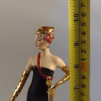 House of Erte Numbered, Limited Edition, Hand Painted Porcelain 'Untamed Beauty' Art Deco Figurine- No. A2899