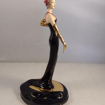 House of Erte Numbered, Limited Edition, Hand Painted Porcelain 'Untamed Beauty' Art Deco Figurine- No. A2899