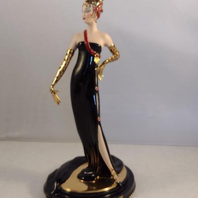 House of Erte Numbered, Limited Edition, Hand Painted Porcelain 'Untamed Beauty' Art Deco Figurine- No. A2899