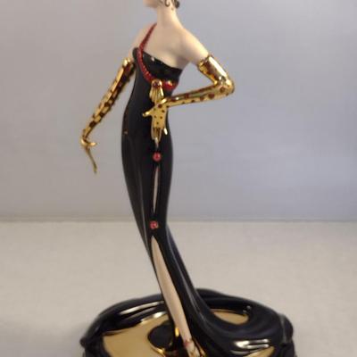 House of Erte Numbered, Limited Edition, Hand Painted Porcelain 'Untamed Beauty' Art Deco Figurine- No. A2899