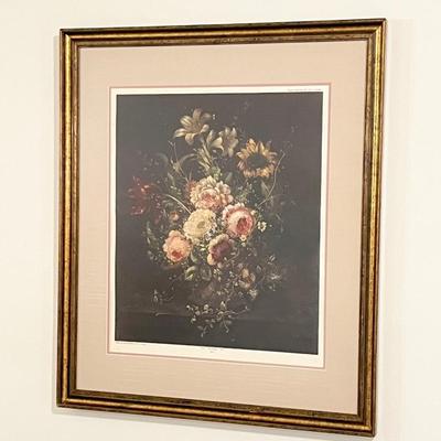 Roses ~ Gold Framed Rose Bouquet Artwork