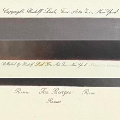 Roses ~ Gold Framed Rose Bouquet Artwork