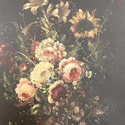 Roses ~ Gold Framed Rose Bouquet Artwork