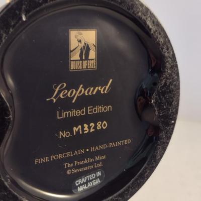 House of Erte Numbered, Limited Edition, Hand Painted Porcelain 'Leopard' Art Deco Figurine- No. M3280