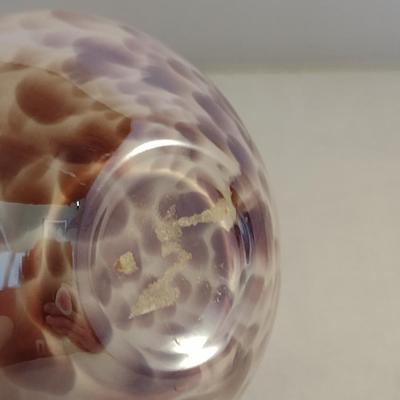 Iridescent Art Glass Perfume Bottle with Stopper