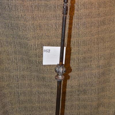 Vintage Wrought Iron Rose Stem Goose Neck Lamp 74