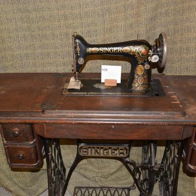 Antique Singer Treadle Sewing Machine Working No Belt