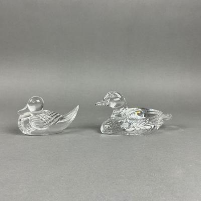 BB237 Pair of Waterford Crystal Duck Figures / Paperweight