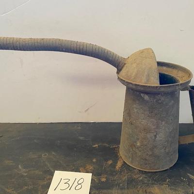 Vintage Galvanized Funnel Oil Can