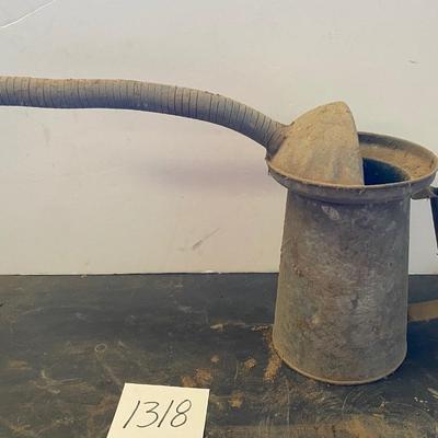 Vintage Galvanized Funnel Oil Can