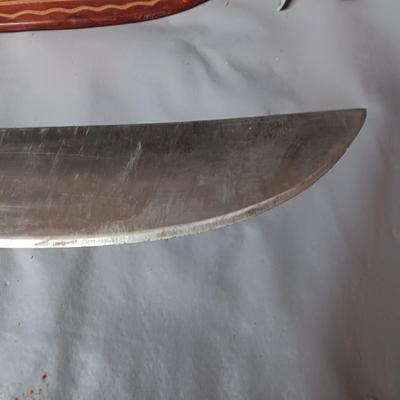 VINTAGE COLLINS & CO MACHETE WITH LEATHER SHEATH