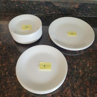White Corelle Dishes (K-CE)