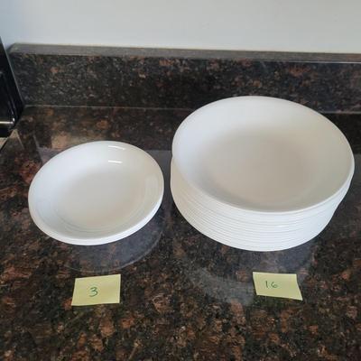 White Corelle Dishes (K-CE)