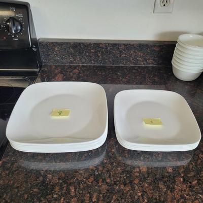 White Corelle Dishes (K-CE)