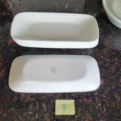 White Corelle Dishes (K-CE)