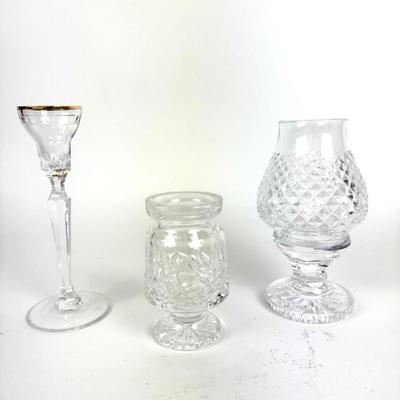 1088 Waterford Crystal Votive, Mustard Jar, Candlestick