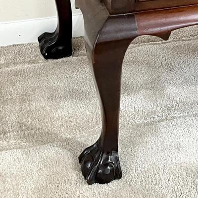 CHARAK FURNITURE ~ Solid Mahogany Cabinet With Ball And Claw Foot