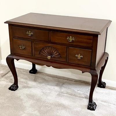 CHARAK FURNITURE ~ Solid Mahogany Cabinet With Ball And Claw Foot