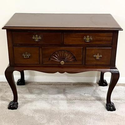 CHARAK FURNITURE ~ Solid Mahogany Cabinet With Ball And Claw Foot
