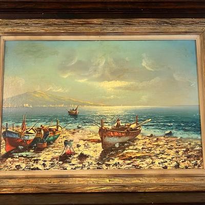 Framed Oil Painting on Canvas- Signed