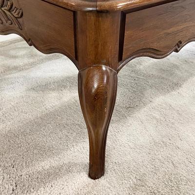 THOMASVILLE ~ Solid Wood Glass Top Coffee Table