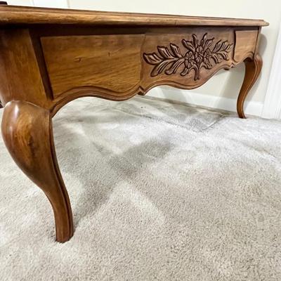 THOMASVILLE ~ Solid Wood Glass Top Coffee Table
