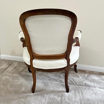 Solid Wood Upholstered Arm Chair