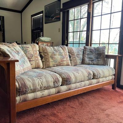 Wood Framed Couch